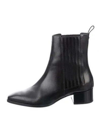 Pre-owned Aeyde Leather Chelsea Boots In Black