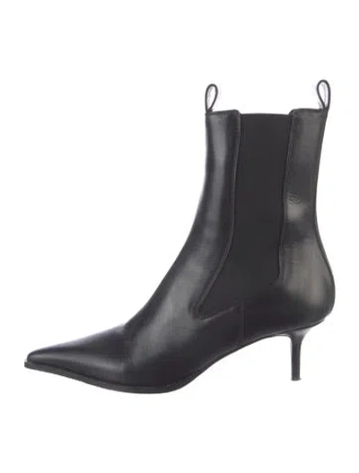Pre-owned Aeyde Leather Chelsea Boots In Black