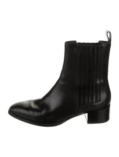 Pre-owned Aeyde Leather Chelsea Boots In Black