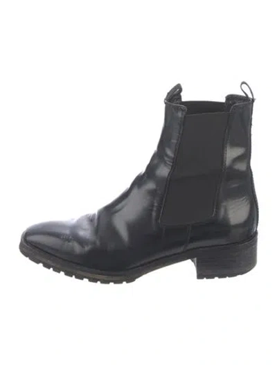 Pre-owned Aeyde Leather Chelsea Boots In Blue