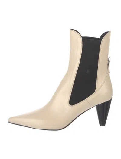 Pre-owned Aeyde Leather Chelsea Boots In Neutral