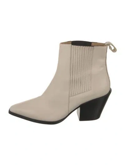 Pre-owned Aeyde Leather Chelsea Boots In Neutral