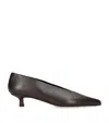 Aeyde Clara 35 Python-effect Leather Pumps In Brown