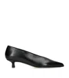 Aeyde Clara Pointed-toe Leather Pumps In Black
