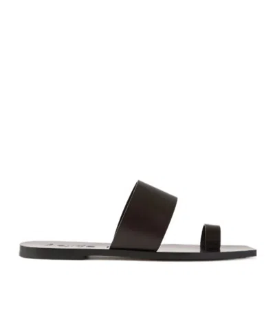 Aeyde Sibel Leather Flat Sandals In Multi