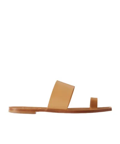 Aeyde Sibel Leather Flat Sandals In Multi