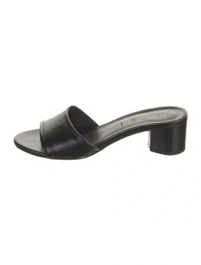 Pre-owned Aeyde Leather Flats In Black