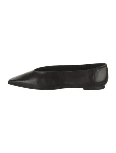 Pre-owned Aeyde Leather Flats In Black