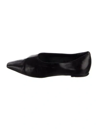 Pre-owned Aeyde Leather Flats In Black