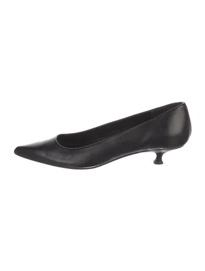 Pre-owned Aeyde Leather Flats In Black