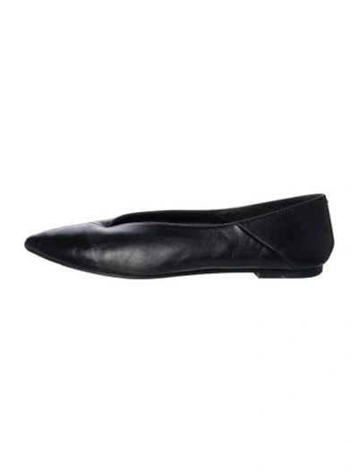 Pre-owned Aeyde Leather Flats In Black