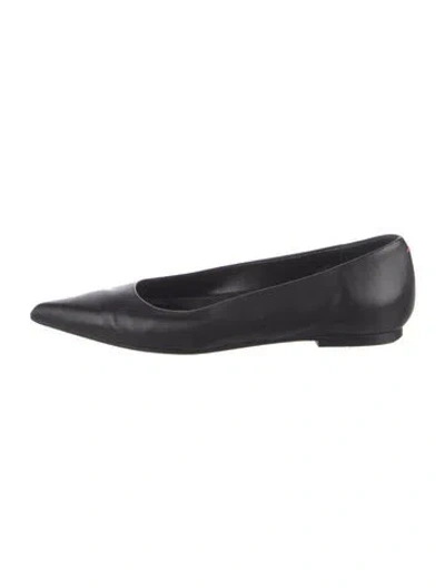 Pre-owned Aeyde Leather Flats In Black