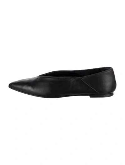Pre-owned Aeyde Leather Flats In Black
