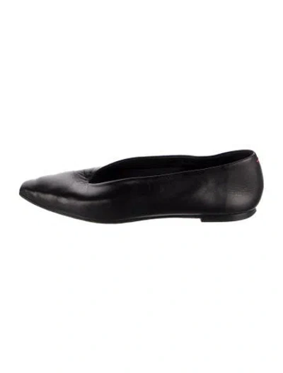 Pre-owned Aeyde Leather Flats In Black