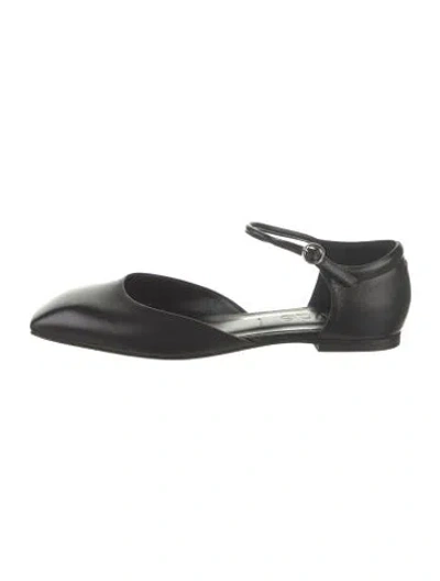 Pre-owned Aeyde Leather Flats In Black