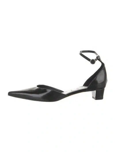 Pre-owned Aeyde Leather Flats In Black