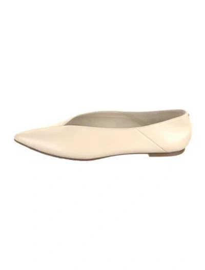 Pre-owned Aeyde Leather Flats In Neutral