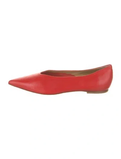 Pre-owned Aeyde Leather Flats In Orange