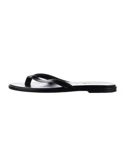 Pre-owned Aeyde Leather Flip Flops In Blue