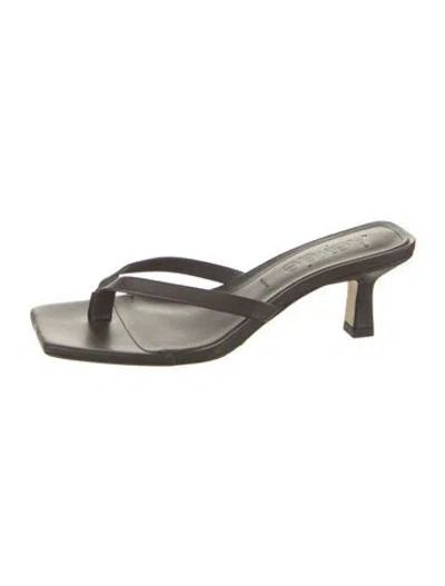 Pre-owned Aeyde Leather Flip Flops W/ Tags In Brown