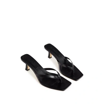 Aeyde Leather Heeled Sandals In Black