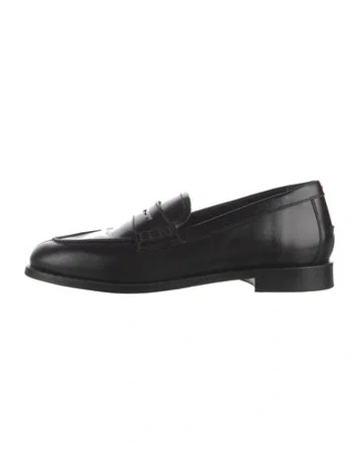 Pre-owned Aeyde Leather Loafers In Black