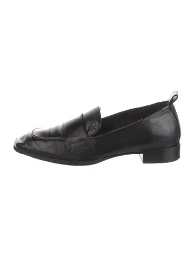 Pre-owned Aeyde Leather Loafers In Black