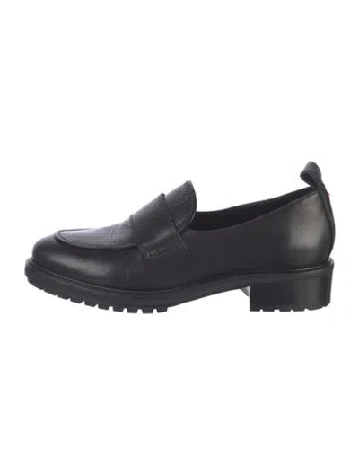 Pre-owned Aeyde Leather Loafers In Black