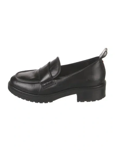 Pre-owned Aeyde Leather Loafers In Black
