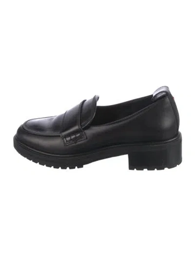 Pre-owned Aeyde Leather Loafers In Black