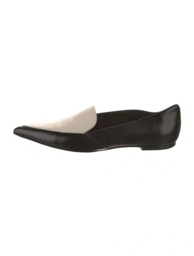 Pre-owned Aeyde Leather Loafers In Black