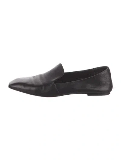 Pre-owned Aeyde Leather Loafers In Black