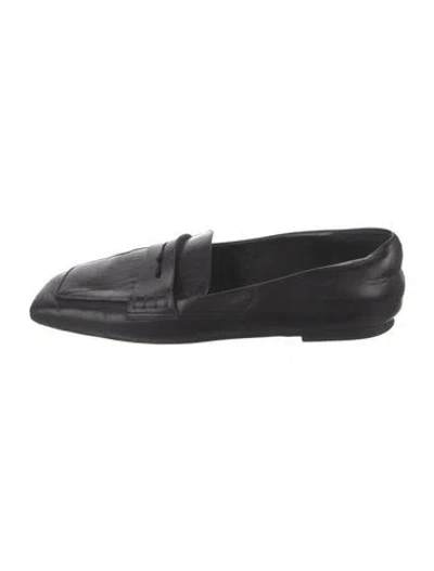 Pre-owned Aeyde Leather Loafers In Black