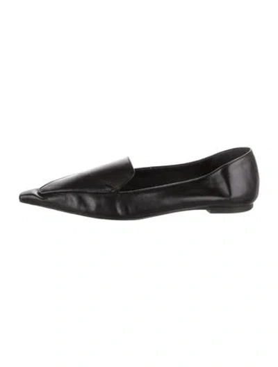 Pre-owned Aeyde Leather Loafers In Black