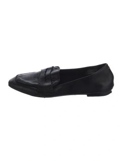 Pre-owned Aeyde Leather Loafers In Black