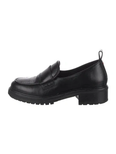 Pre-owned Aeyde Leather Loafers In Black