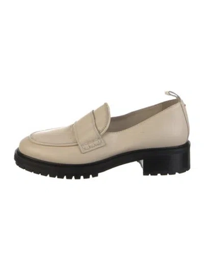 Pre-owned Aeyde Leather Loafers In Neutral