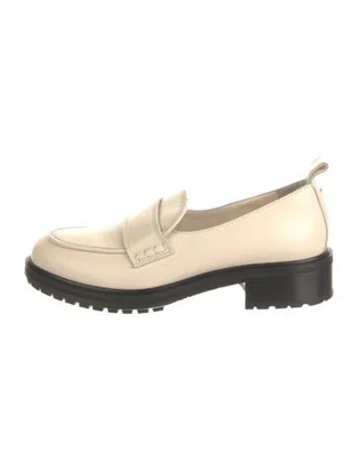 Pre-owned Aeyde Leather Loafers In Neutral