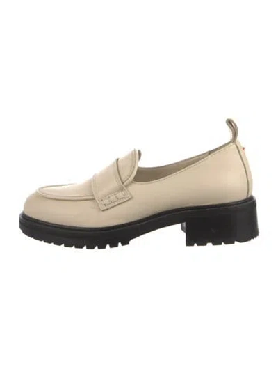 Pre-owned Aeyde Leather Loafers In Neutral