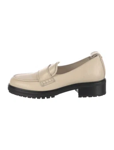 Pre-owned Aeyde Leather Loafers In Neutral