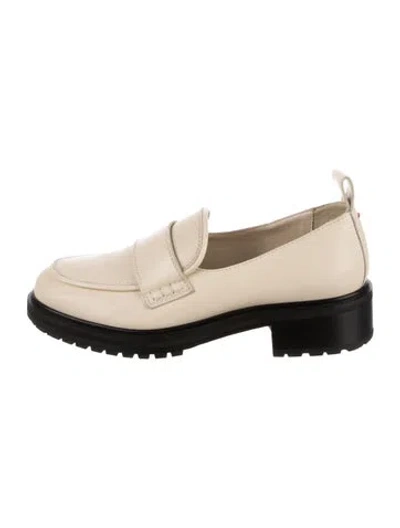 Pre-owned Aeyde Leather Loafers In Neutral