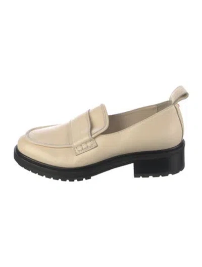 Pre-owned Aeyde Leather Loafers In Neutrals
