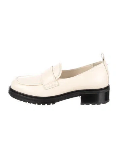 Pre-owned Aeyde Leather Loafers In Neutrals