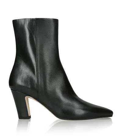 Aeyde Leather Maris Ankle Boots 75 In Black