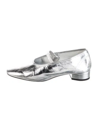 Pre-owned Aeyde Leather Mary Jane Flats In Black