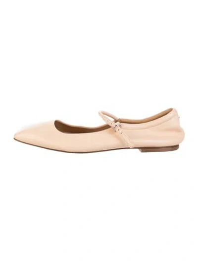 Pre-owned Aeyde Leather Mary Jane Flats In Neutrals