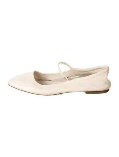 Pre-owned Aeyde Leather Mary Jane Flats In Neutrals