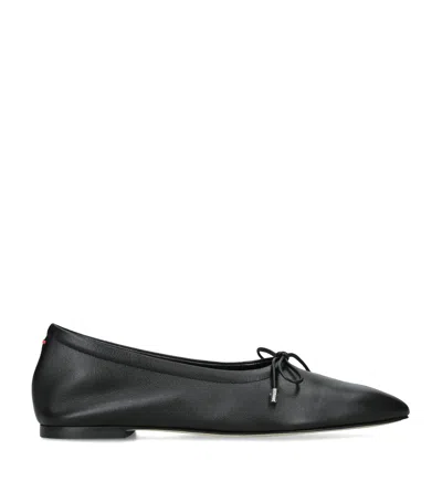 Aeyde Leather Nomi Ballet Flats In Black