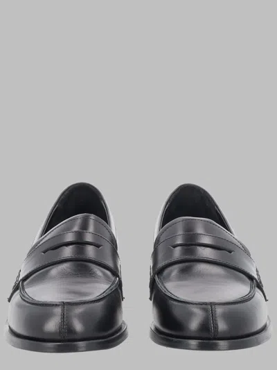 Aeyde Leather Penny Loafers In Black
