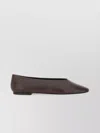 Aeyde Leather Pointed Toe Ballerina Shoes In Brown